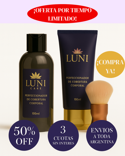 [2x1 LUNI] MAQUILLAJE EFECTO SEGUNDA PIEL + BROCHA ¡DE REGALO!